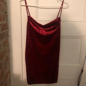 Red velvet Topshop bodycon dress